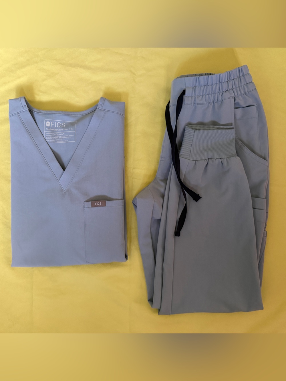 FIGS scrubs set in color Dusty Blue